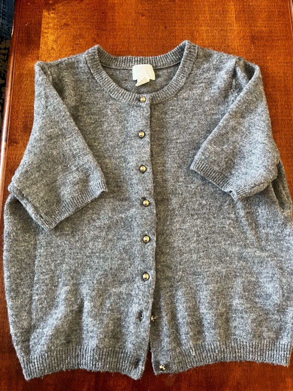H&M Gray Knit Button Cardigan with silver Buttons